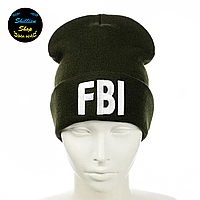 Молодежная шапка бини - ФБР / FBI - Хаки