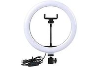 Светодиодная кольцевая лампа для фото и видео съемки Кольцевая LED лампа LC-330 (1 крепл.тел.) (USB) (33см)