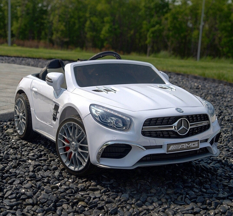 Дитячий електромобіль Mercedes-Benz SL65 (білий колір), фото 1