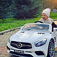 Дитячий електромобіль Mercedes-Benz SL65 (білий колір), фото 2