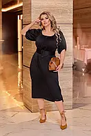 Жіноча ошатна сукня з шовку батал новинка 2023