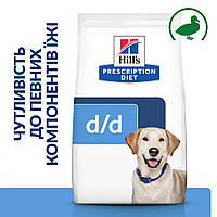 Сухой корм Hill s Prescription Diet d/d для собак при пищевой аллергии, с уткой и рисом, 1,5 кг