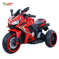 Електромотоцикл дитячий 3-х колісний на акумуляторі червоний