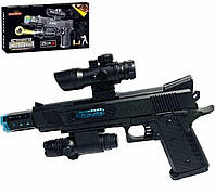Пистолет с проектором, световыми и звуковыми эффектами "FirePower" арт. 828 B