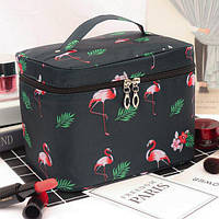 Косметичка дорожная женская Big Фламинго Travel bag 21 х 14 х 14 см черный