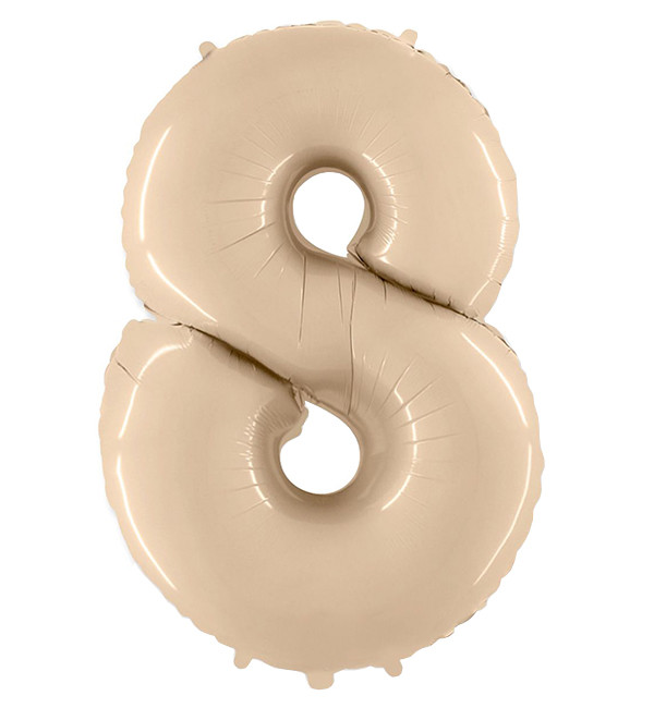 Кулька Цифра "8" (102 см), Іспанія, колір - кремовий (сатин)