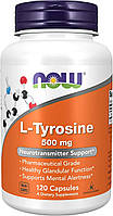 L-тирозин, Now Foods, L-Tyrosine, 500 мг, 120 капсул