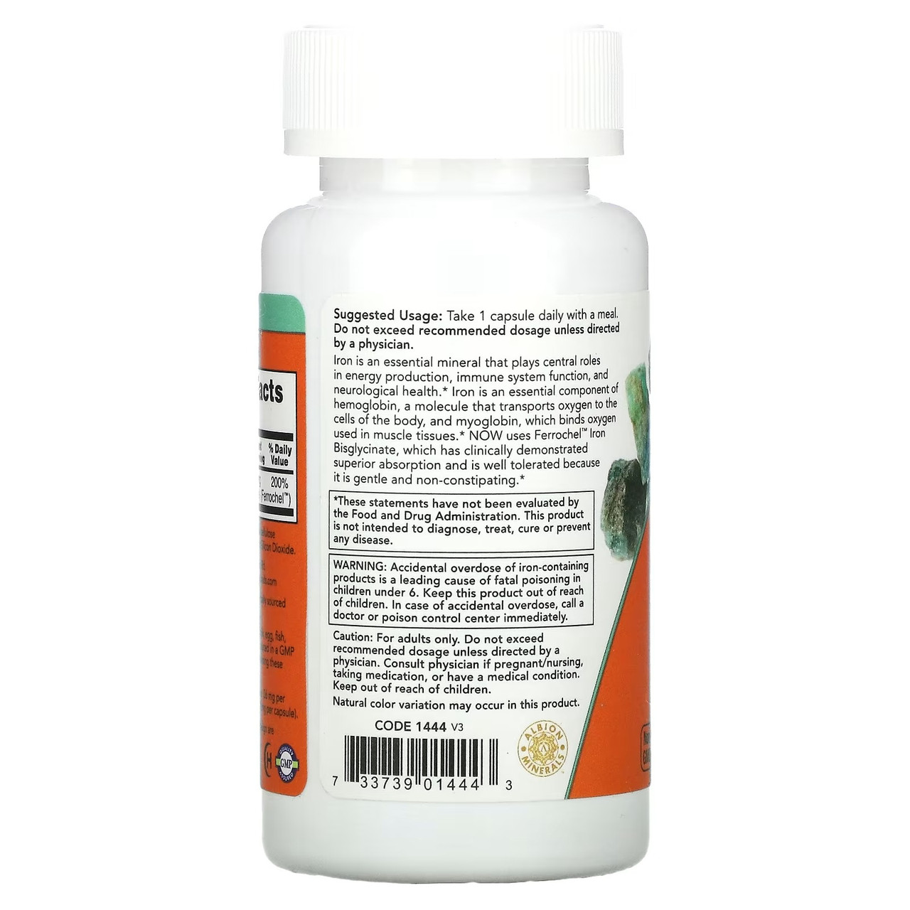 Купить Железо двойной концентрации, 36 мг, Now Foods, Iron Double ...