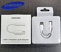 Переходник адаптер USB Type-C на штекер 3.5мм Samsung Galaxy S21 S22 S23 A73 A53 S10 Galaxy Fold 4 Tab S7