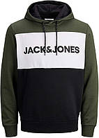 S FOREST NIGHT JACK JONES Теплая толстовка с принтом для мужчин | Свитер с логотипом Базовый пуловер | То