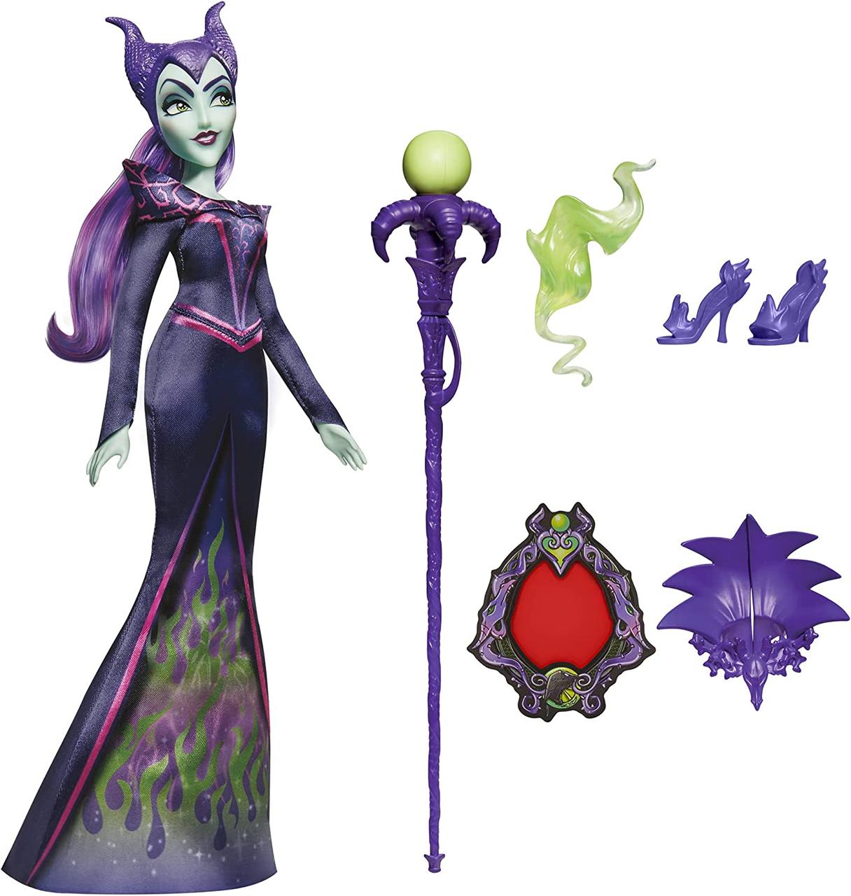 Disney Princess Disney Villains Maleficent Fashion Doll, аксесуари та знімний одяг, іграшка для дітей від