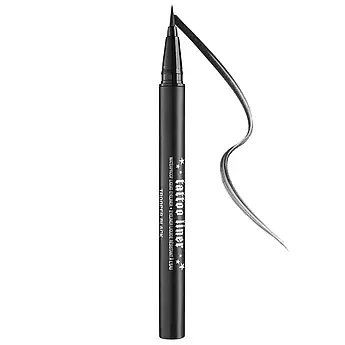 Водостійка підводка для повік із пензлем KVD Vegan Beauty Tattoo Liner Waterproof Trooper Black 0.55 мл