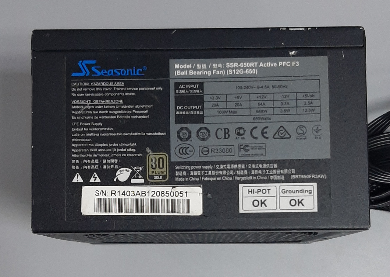 Блок живлення 650W Seasonic SSR-650RT БВ