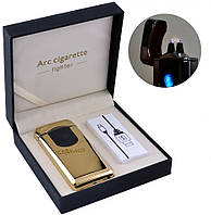 Электроимпульсная USB-зажигалка Lighter Duard Gold Ice с сенсорной кнопкой