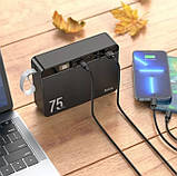 УМБ портативне зарядне Power Bank HOCO Overlord J94 75000 mAh 3USB, Type-C, QC, 20W, чорне, фото 5