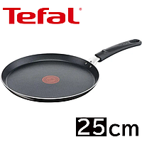 Сковорода Tefal Resist Intense для млинців 25 см, кругла, алюмінієва, млинна сковорідка тефаль