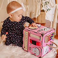 Розвивальна іграшка Бізікуб Temple Group TG200162 23х23х23 см Рожевий, фото 7