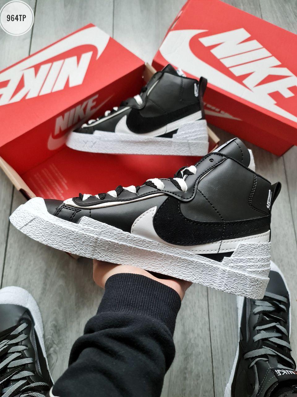 Купить Кроссовки мужские Nike Blazer Sacai hight Найк Блейзер высокие ...