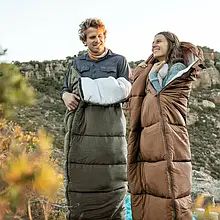 Спальний мішок Naturehike U350 NH20MSD07 Brown з капюшоном, правий