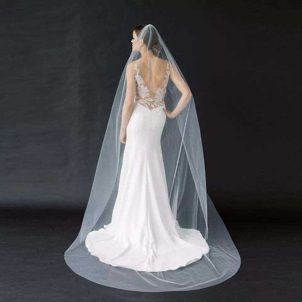 Фата довга/veil wedding long на гребені 2.2 м зі шлейфом