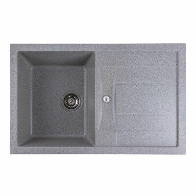Гранітна мийка Platinum 7850 TROYA сіра матована, фото 1