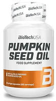 Натуральна пищевая добавка тыквенное масло, Pumpkin Seed Oil BioTech USA (60 капсул)