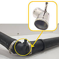 Трійник верхнього патрубка 504215702 Iveco Daily  з нержавійки F1AE0481A/F1AE0481B/F1AE0481M 2.3, 3.0 - ДОВІЧНА ГАРАНТІЯ