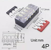 Соеденительные клеммные колодки для проводов 15А до 400В 4P