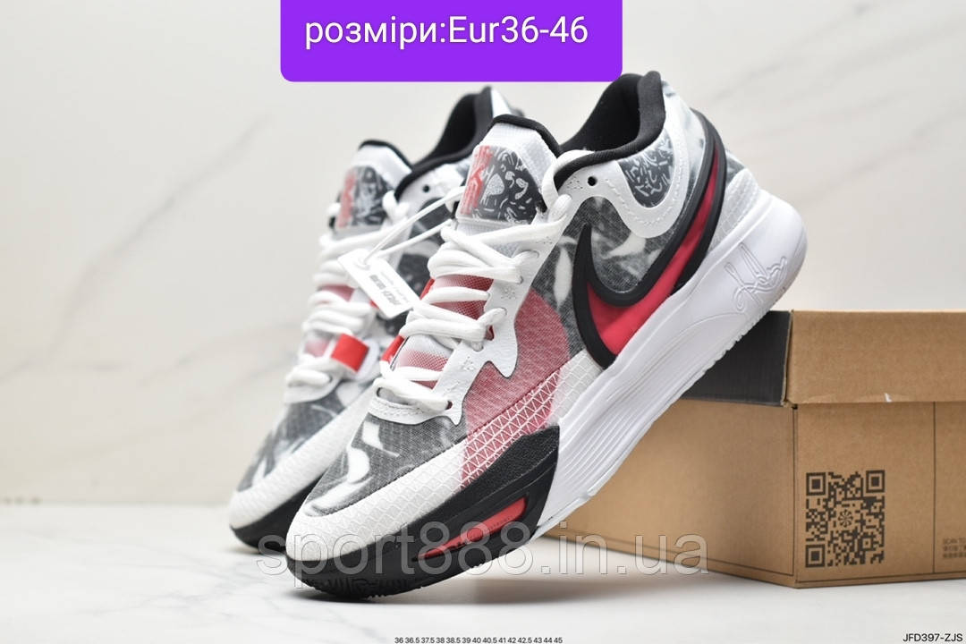 Eur36-45 Баскетболі кросівки Кайрі 9 Nike Kyrie White/University Red/Black/Wolf Grey, фото 1