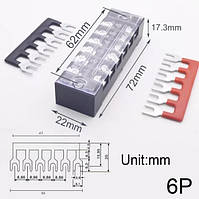 Соеденительные клеммные колодки для проводов 15А до 400В 6P