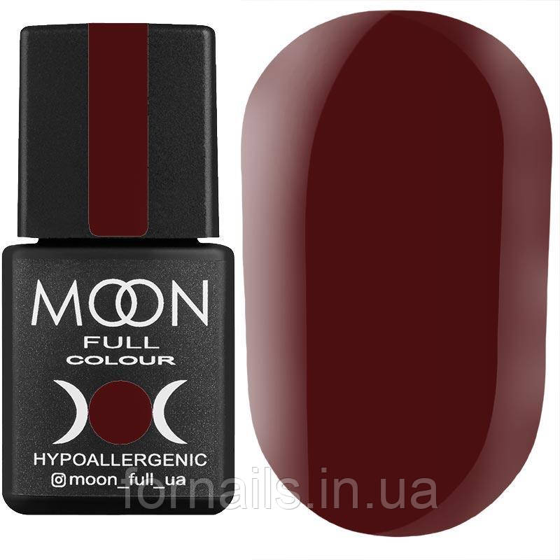 Гель-лак MOON FULL color Gel polish №143 (вишневий, емаль), 8 мл, фото 1