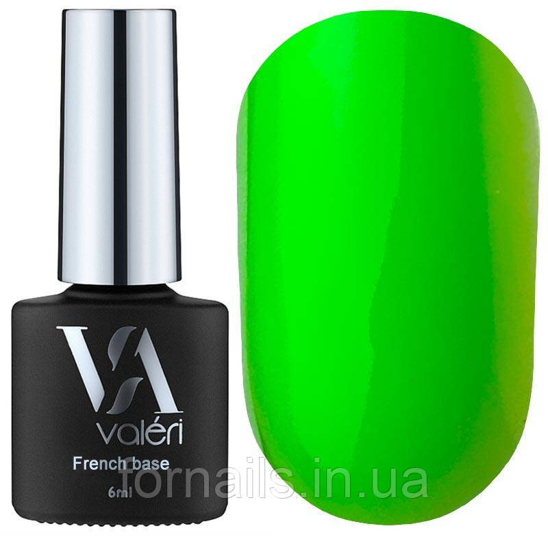 Valeri French base neon №042 (салатовий, неон), 6 мл