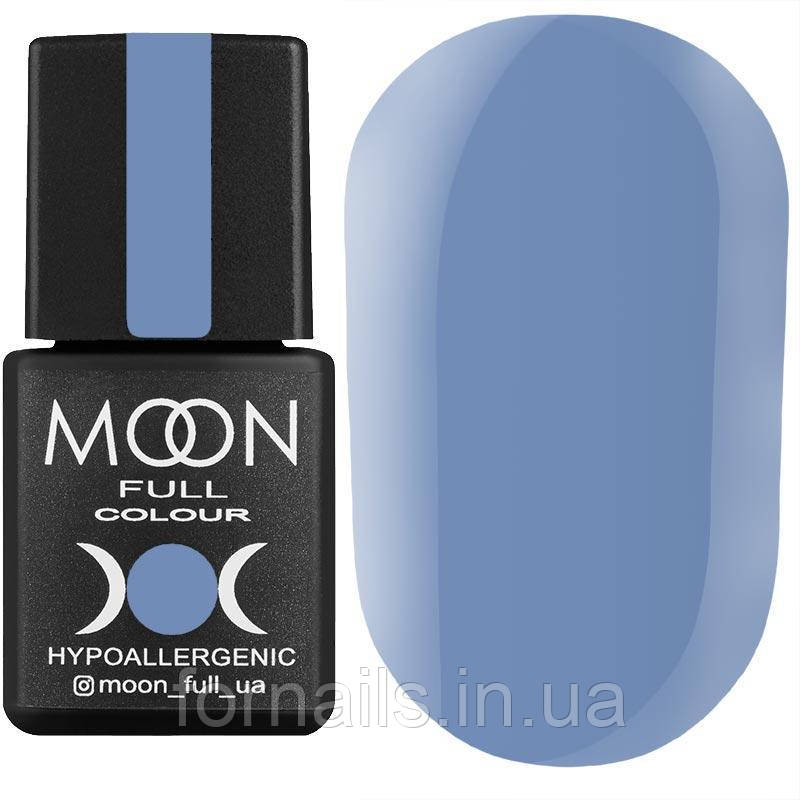 ЗНИЖКА!Гель-лак MOON FULL color Gel polish №154 (блакитний з сірим подтоном, емаль), 8 мл, фото 1