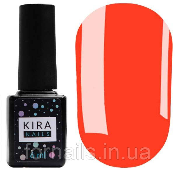Гель-лак Kira Nails №106 (світло-кораловий, емаль, неоновий), 6 мл