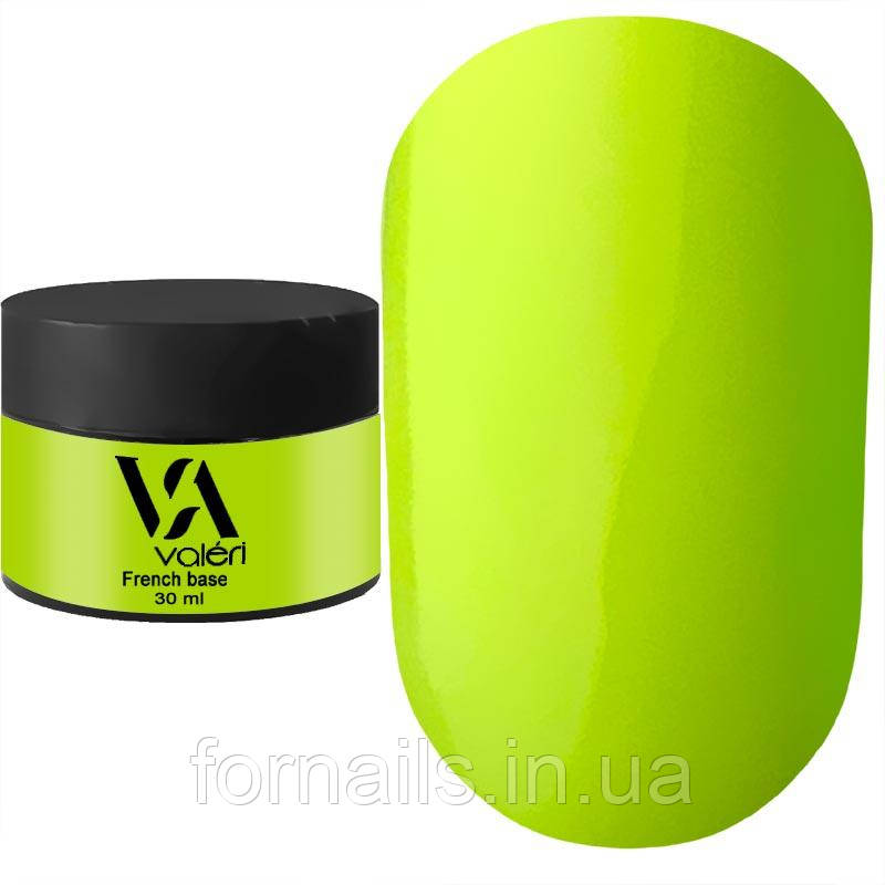 Valeri French base neon №041 (лаймовий, неон), 30 мл