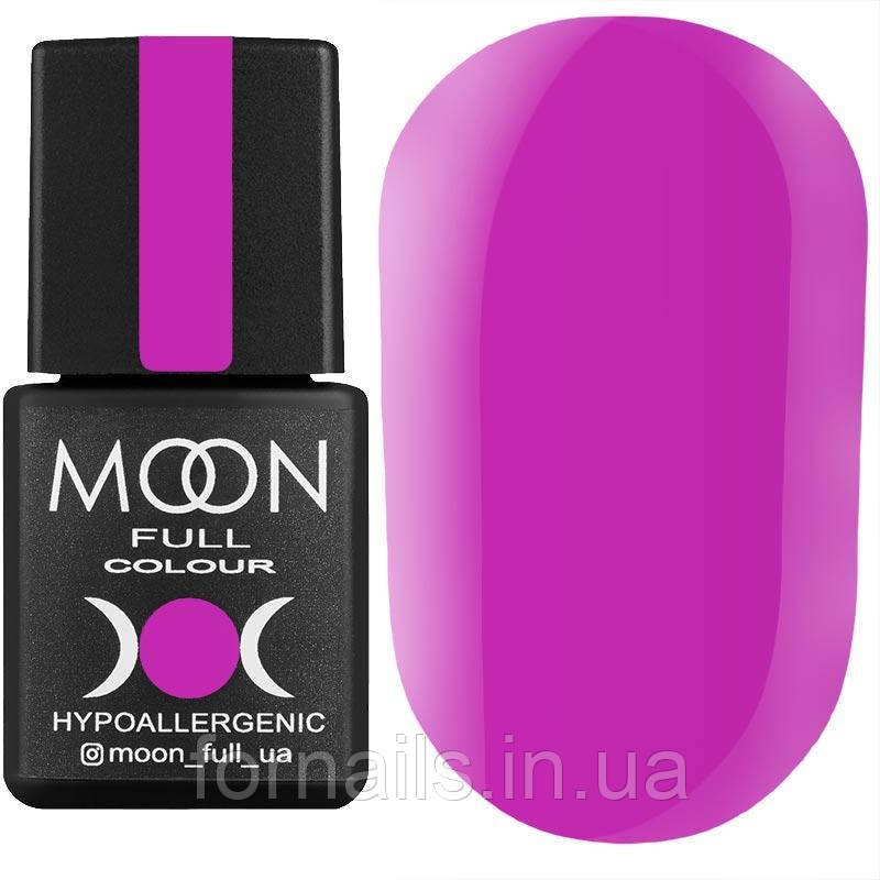 Гель-лак MOON FULL color Gel polish №163 (яскраво-бузковий, емаль), 8 мл, фото 1