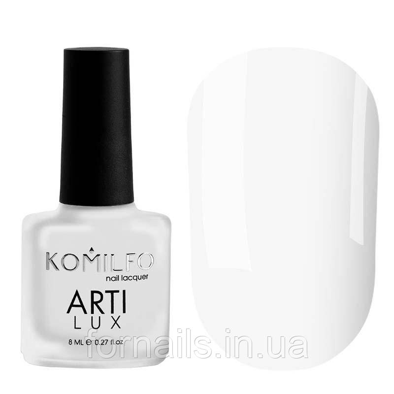 Лак для нігтів Komilfo ArtiLux 001 (білий, емаль), 8 мл, фото 1