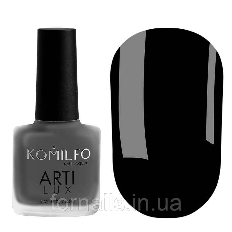 Лак для нігтів Komilfo ArtiLux 029 (чорний, емаль), 8 мл, фото 1