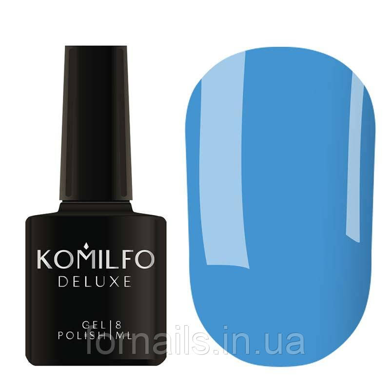 Гель-лак Komilfo Kaleidoscopic Collection K016 (блакитний, неоновий), 8 мл