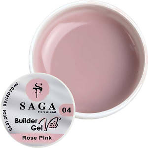 Гель для нарощування SAGA Builder Gel Veil №4 Rose Pink 30 мл