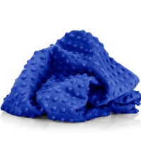 Чехол на кушетку плюшевый 220×80 см, синий (дотс)