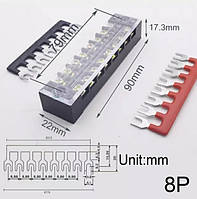 Соеденительные клеммные колодки для проводов 15А до 400В 8P
