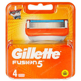 Gillette Fusion 4 шт. в пакованні змінні касети для гоління, оригінал