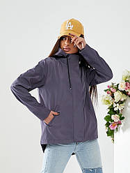 Жіноча куртка вітровка прихована блискавка капюшон вшитий врізні кишені