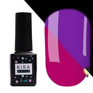 Гель-лак Kira Nails FLUO 008 (ягідний, флуоресцентний), 6 мл