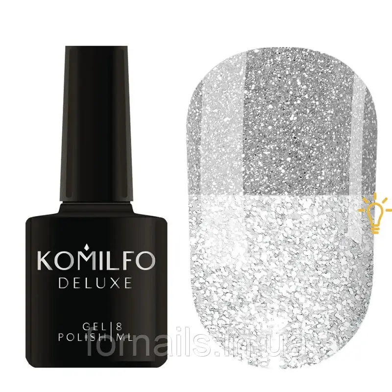 Komilfo Luminous Collection L001 (сріблястий, світловідбивний), 8 мл