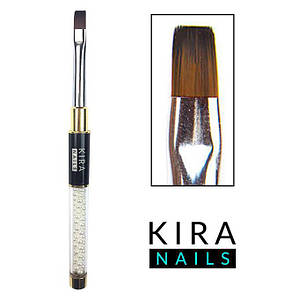 Пензлик Kira Nails Gel flat 8 (Nylon)