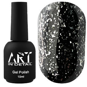ART Shell Top Silver - топ для гель-лаку зі срібними пластівцями, 10 мл