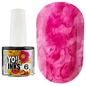 Чорнило Yo! Nails Inks №6, колір рожевий, 5 мл