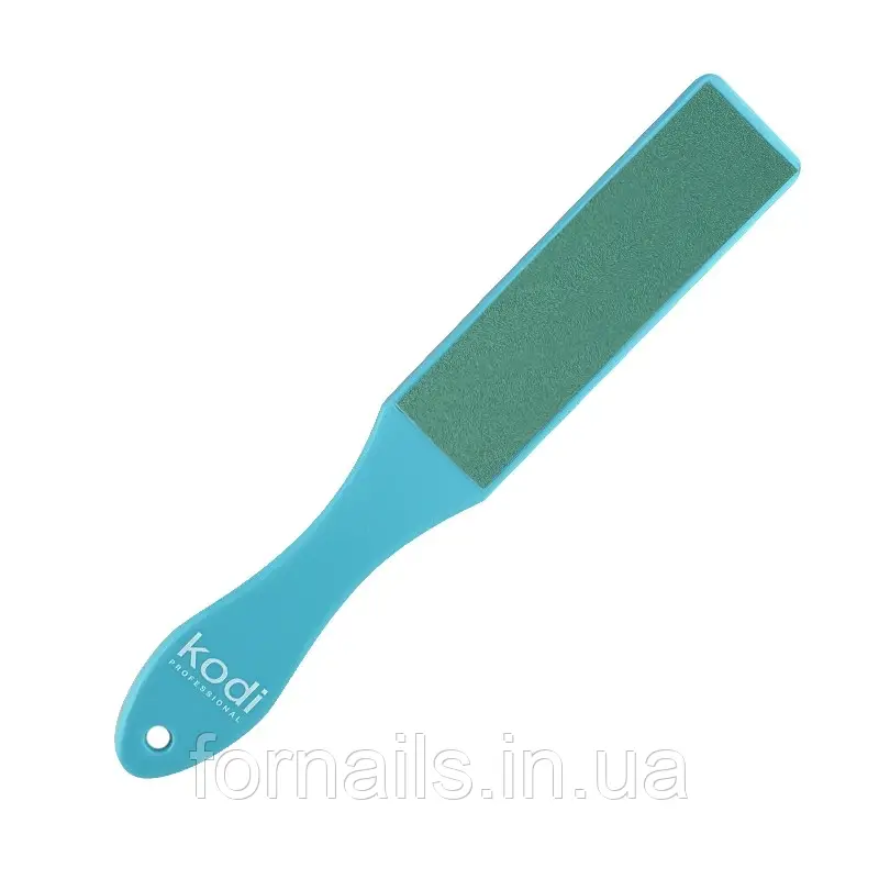Пилка для педикюру Kodi Professional з блакитною ручкою 120/180, колір зелений